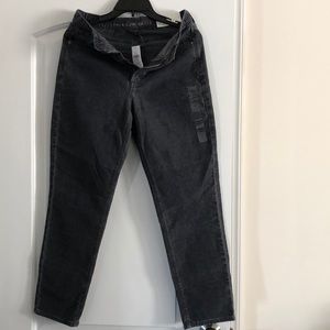 AEO High Rise Stretch Corduroy MOM Jeans dark gray
